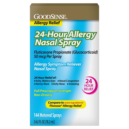 [BRSREFIFCMOR4D34] GoodSense Fluticasone Propionate Nasal Spray, 50 mcg Per Spray, Full Prescription Strength, Non-Drowsy