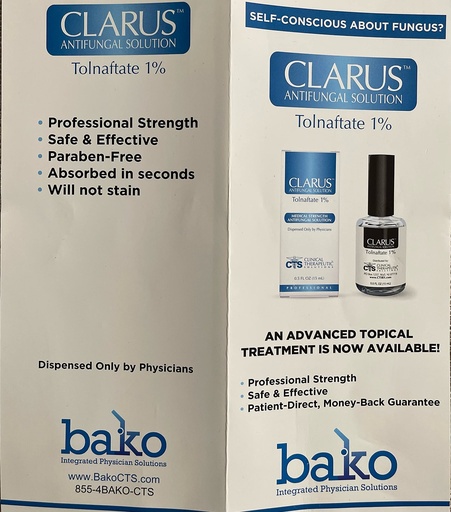 [BRSWIGAIOEMREETI] Clarus Solution Antifungal 1%, 0.5 floz