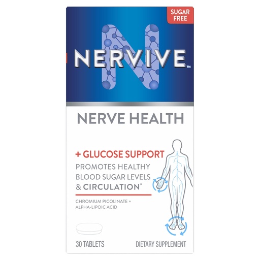 [BRSW2YA5A4FB4DQ7] Nervive, Nerve Health Glucose Support Tablets, Nervive Supplement, Nervive Tablet, Alpha Lipoic Acid, Chromium Picolinate, Vitamin B12, B6, B1