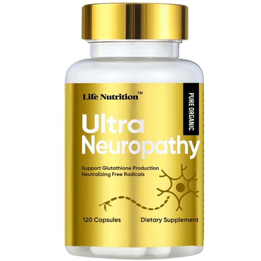 [BRSRECTRDMIGGDQ6] Life Nutrition Neuropathy Support Supplement - 600mg Alpha Lipoic Acid (ALA) & 10 Nerve Soothing Ingredients - Advanced Nerve Relief Formula for Hands, Fingers, Toes & Feet - 120 Capsules