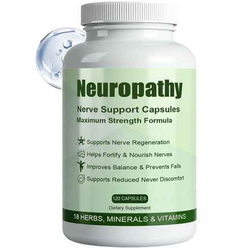 [BRSREGAQOQORG3A2] Neuropathy Pills - Neuro-Support with Alpha Lipoic Acid 600 mg for Nerve Health, Carefully Selected Herbal Components, Vitamins, and Nutritional Elements 120 Count (1)