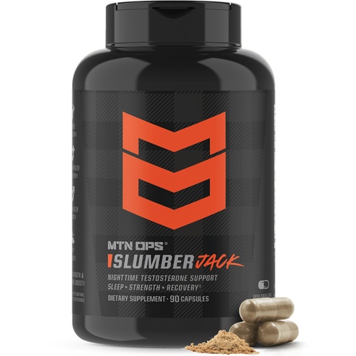 [BRSREAACCIMQEH3G] MTN OPS Slumber Jack Nighttime Testosterone Support for Men Sleep & Recovery Supplement with Ashwagandha, GABA, Melatonin & Tesnor, 30 Servings