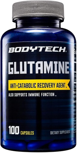 [BRSWKZAKPIHAKHLO] BODTECH Glutamine Anti-Katabolisk Recovery Agent & Immune Support (100 kapsler)