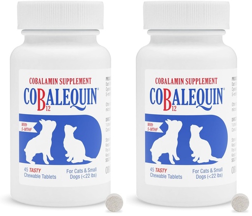 [BRSRGGQKCN5GOG32] Nutramax Laboratories Cobalequin B12 Supplement for Cats and Small Dogs, 45 Count (Pack of 2)