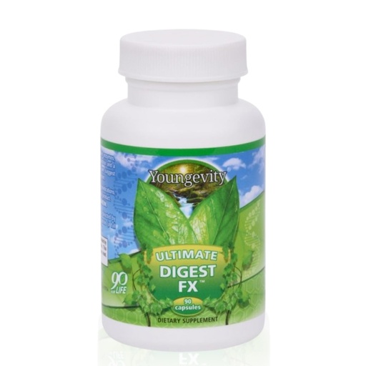 [BRSWKH35AUGWMFL4] Youngevity Ultimate Digest FX™ - Ultra Prebiotic, Probiotic, & Enzyme - Plant Enzyme Blend - FOS Blend - Sea Minerals - 15 Billion Lactobacillus Blend - Digestion Aid - 90 Capsules