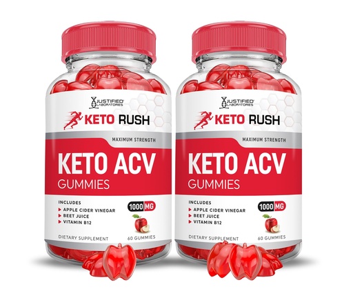 [BRSROCYPOYMGOHLJ] (2 Pack) Keto Rush Keto ACV Gummies Advanced Formula 1000MG Keto Rush Keto Gummies Apple Cider Vinegar Boost Formulated with Pomegranate Beet Juice Powder B12 Vegan Non GMO 120 Gummys