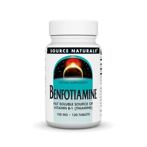 [BRSWIY35AQIRCHLI] Source Naturals Benfotiamine, Fat Soluable Source of Vitamin B-1, 150 mg - 120 Tablets