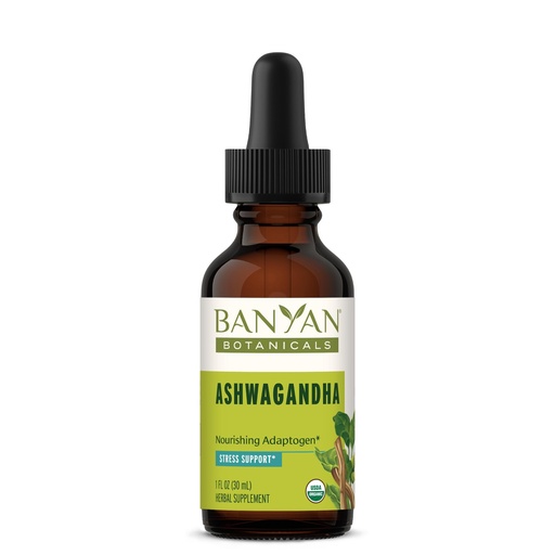 [BRSWIEIZCAAAIELM] Banyan Botanicals Organic Ashwagandha Liquid Extract – Fast-Acting Herbal Ashwagandha Drops ­­– for Balanced Energy and Calm* – 1 fl oz – Non GMO Sustainably Sourced Vegan