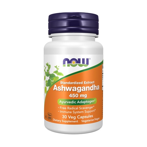 [BRSRGZY2BEFAKYLK] Now Supplements, Ashwagandha (Withania somnifera) 450 mg (Standardized Extract), 30 Veg Capsules