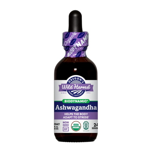 [BRSWEBINOANWA33D] Oregon's Wild Harvest Ashwagandha, biodynamic 2oz, 2 Fl Oz