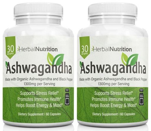 [BRSRGZQRBYCRUETP] Herbal Nutrition Organic Ashwagandha 120 Vegan Capsules, Withania somnifera Root Powder, Traditional Ayurvedic Herb for Balance, Calm & Daily Wellness, Non-GMO, Plant-Based, Tested for Quality