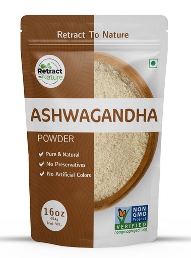 [BRSREYAEBENQY2A7] Ashwagandha Root Powder-16 oz, 100% Natural, Indian Ginseng, Withania Somnifera, Made from Himalayan Mountain Hill