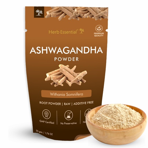 [BRSWECQ6DNYQM237] Herb Essential Pure Ashwagandha Powder - 50 g