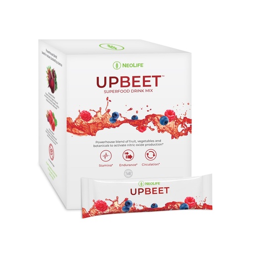 [BRSRACYCPMNQOGTL] NeoLife UPBEET Drink Mix - Nitric Oxide Blend with Beet Root Powder, Kale, Pomegranate, Super Beets, Moringa & Black Ginger, Blood Pressure Supplements, Mixed Berry Flavor, 30 Sticks