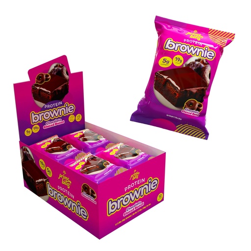 [BRSROYIDOR7R6D3Z] Prime Bites High Protein Brownie (12 Per Box, Chocolate Glazed Donut) - 19g of Protein, 5g of Collagen, Gluten Free, Low Sugar Treat, Delicious Protein Snack