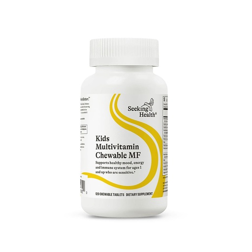 [BRSROBQHDIIR6DL6] Seeking Health Kids Multivitamin Chewable MF, Formulated for Children’s Health, Methyl-Free, with Folinic Acid, Vitamin B12, Riboflavin, Vitamin A, Vegetarian (120 Chewable Tablets)*