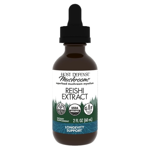 [BRSWIZD3CEFG2A3C] Host Defense Reishi Extract - Heart & Immune Health Support Supplement - Mushroom Supplement to Support Energy & Vitality - Reishi Supplement to Aid Overall Well-Being - 2 fl oz (60 Servings)*