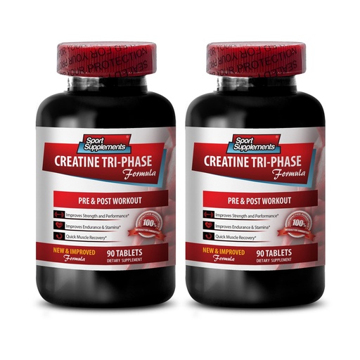 [BRSWKF3ZAB6RQDD6] creatine alphaketoglutarate - Creatine Tri Phase - Increases Muscle Mass, Creatine Monohydrate unflavored, creatine monohydrate Pills, Muscle Recovery Supplements, Creatine Pill 2 Bottles 180 Tablets