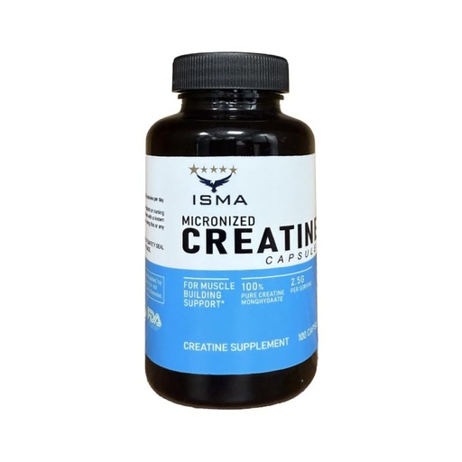 [BRSREAQYOV7BQ3Y7] ISMA Creatine Monohydrate Capsules – Muscle Growth & Strength Supplement for Men & Women, Gym, Pre Workout, Fast Recovery, 100 Capsules