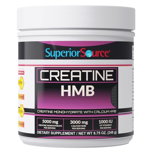 [BRSROC35BEBBOCLZ] Superior Source Creatine HMB - Creatine Monohydrate for Muscle, Recovery & Exercise Support - Dye-Free - Unflavored, 8.75 oz
