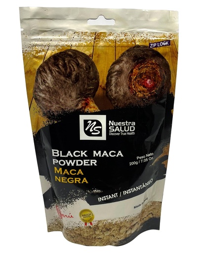 [BRSWKGICBJYWO3YZ] Nuestra NS Salud Black Maca Powder (200g) Unleash The Power of Peruvian Black Maca Root