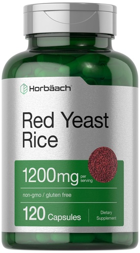 [BRSROGL4OZYBUET7] Horbäach Red Yeast Rice 1200 mg | 120 Capsules | Non-GMO, Gluten Free Supplement