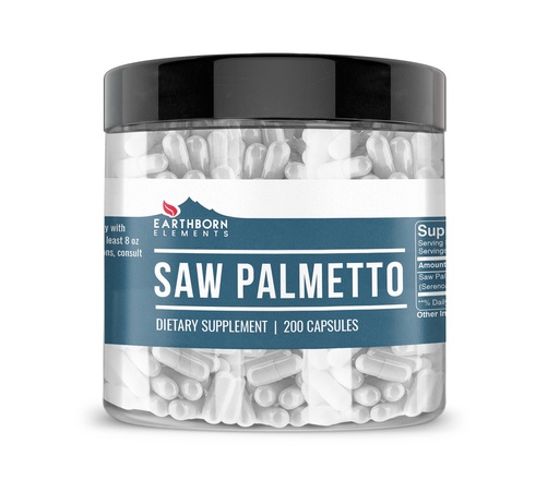 [BRSWYBIZCV6A43LD] Earthborn Elements Saw Palmetto 200 Capsules, Pure & Undiluted, No Additives
