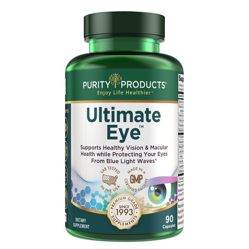 [BRSWIYQGCV4RMHL4] Ultimate Eye Support by Purity Products - 10 mg of Lutein w/Lutemax 20/20, 100 mg of Alpha Lipoic Acid, 2 mg Zeaxanthin Eye Vitamins - Clinically Studied - Blue Light Wave Protection - 90 Capsules