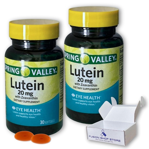 [BRSREZAPA4IBG2T7] Lutein 20mg- with Zeaxanthin 30 softgels (Pack of 2), Boxed by Fusion Shop Store