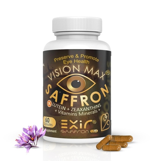 [BRSRAYYYOUPAOH3J] Eye Vitamins Supplement – with Saffron, Lutein & Zeaxanthin – Nutritional Support for Eye Health, 60 Capsules