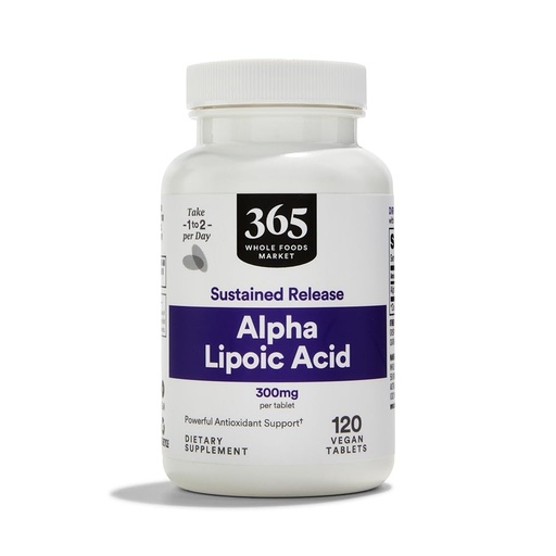 [BRSWGZQCB57QM3Q4] 365 by Whole Foods Market, Alpha Lipoic Acid 300mg – Sustained Release, 120 Count