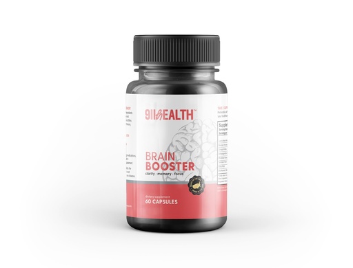 [BRSREC36BN6GEHT4] 911HEALTH Brain Booster – Nootropic Dietary Supplement for Memory Boost – 60 All-Natural Capsules to Enhance Focus & Improve Concentration & Clarity – Brain Health & Better Cognitive Performance