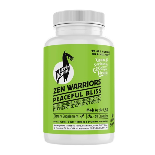 [BRSRMBIZC4IQA2DL] 19-Adaptogen+Nootropics, Ashwagandha, Rhodiola, Magnesium, L-Theanine - Zen Warriors | Yale Clinician Curated Stress Relief Supplement for Cortisol Balance, Focus & Calm - 60 Capsules