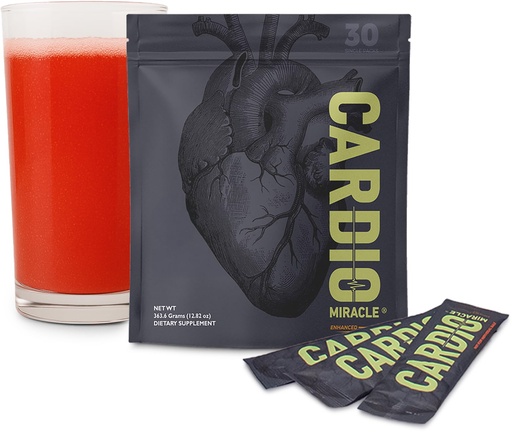 [BRSRAGA7OQFRYALG] Cardio Miracle Nitric Oxide Supplement 30-Pack Stick - Beet Root Powder with L-Arginine to Support Circulation, Blood Flow, Energy, Endurance, Stamina & Heart Health for Men and Women