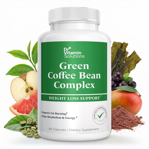 [BRSRGBDYDMIQEA33] Green Coffee Bean Extract 350 mg – Weight Loss Support, Metabolism & Energy Booster with Green Tea, Apple Cider Vinegar, Grapefruit, Kelp & Acai – Fat Burning Formula, Non-GMO, 60 Capsules