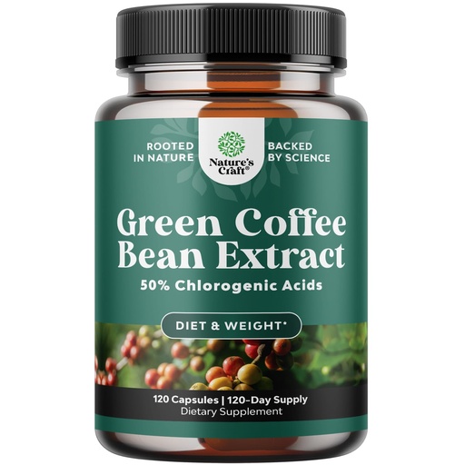 [BRSRMAY6BEJWGYLZ] Green Coffee Bean Extract for Weight Loss - Pills for Women and Men - Appetite Suppressants for Weight Loss with Chlorogenic Acid - Herbal Fat Burner to Assist with Weight Loss 120 Count