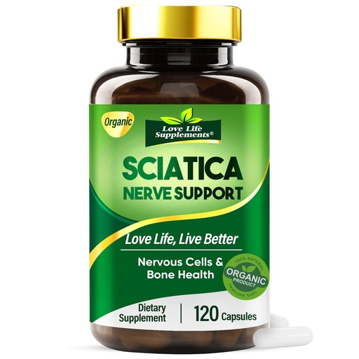[BRSRGHYYCN6RUCT2] Sciatic Ner-ve Rel-ief, Soothe & Comfort Hand, Finger, Waist, Buttock, Leg, Foot, Nutritional Support Supplement Capsules for Sciatica, Natural Ingredients, Rich in Vitamins, 120 Capsules