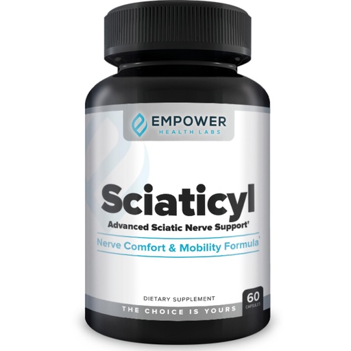 [BRSREAT2ABYGO335] Sciaticyl – Nerve Support Supplement with B1, B6, B12, Magnesium, NAC, ALC & Alpha Lipoic Acid – Supports Nerve Function, Mobility, Comfort & Circulation – 60 Capsules