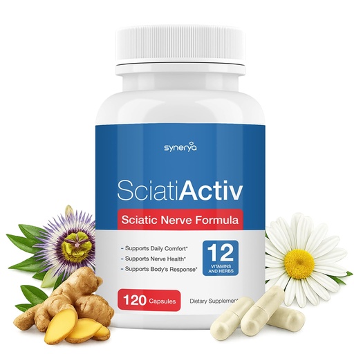 [BRSREAATCMHBG2DL] Advanced Sciatic Nerve Support Relief: Sciati Alpha Lipoic Acid, Vitamin B Complex - Sciatica Dietary Supplement - 120 Ease to take Capsules