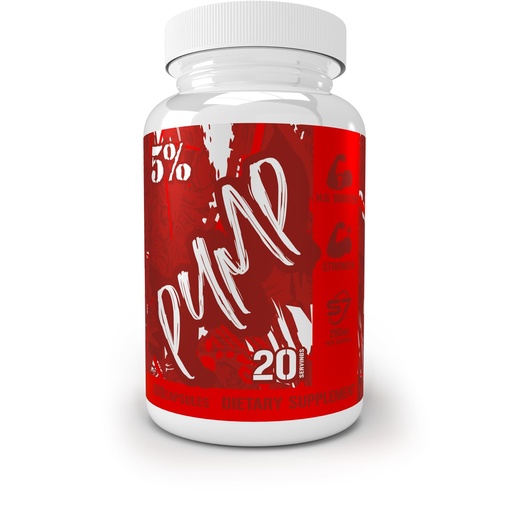 [BRSRAEDQAQIAKDL7] 5% Nutrition Code Red Pump Caps | Nitric Oxide Booster Capsules | Low Stim Pre Workout Supplement | Patented Glycersize, Dan Shen, S7 (100 Capsules)