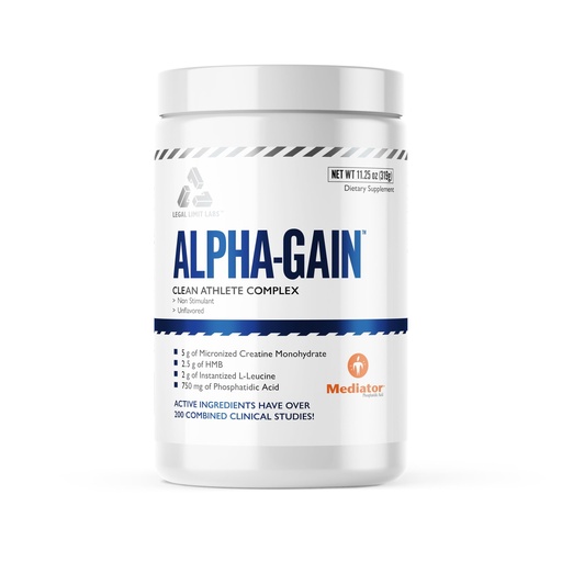 [BRSRAHD3CEDWG2TV] Legal Limit Labs Alpha Gain- Clean Athlete Complex- creatine, HMB, L-Leucine, and Phosphatidic Acid - Lean Muscle 30 Servings