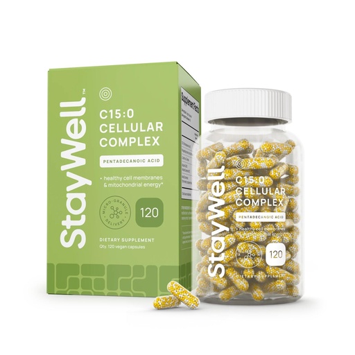 [BRSRGGIZC4FRU3AU] C15:0 Pentadecanoic Acid Supplement | Longevity, Cellular & Membrane Support, Micro-Granule Enhanced Absorption, Phosphatidylcholine, L-Carnitine, Ubiquinol CoQ10 & Tocotrienols – 120ct