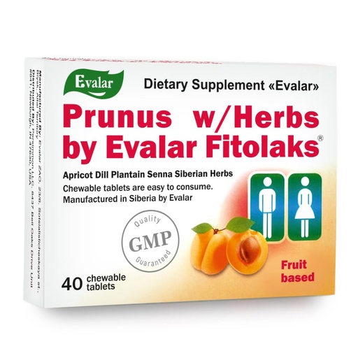 [BRSWYCT2CQHWY2T2] Apricot Dill Plantain Senna Siberian Herbs by Evalar Fitolaks 40 Tabs