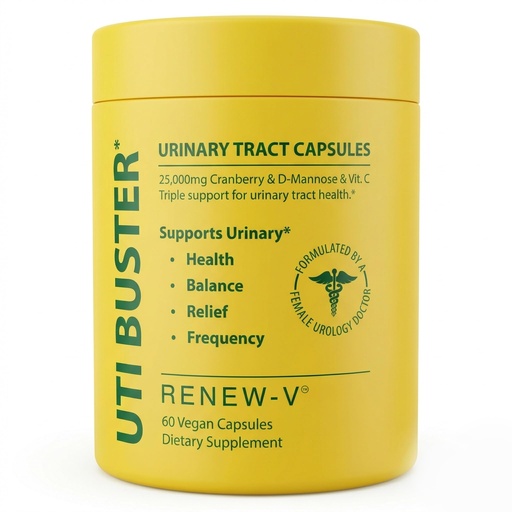 [BRSRGHYCOF7BU33H] UTI Buster Urinary Tract Health Supplement with Cranberry, D-Mannose & Vitamin C - Supports Bladder Health and Daily Urinary Support - 60 Capsules