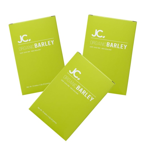 [BRSRAZD6OECGCYA6] JC Barley Grass Juice Powder Organic Barley Leaf Juice Drink Mix Sweetened with Stevia -Organic Barley Grass Powder Harvested Fresh from New Zealand (3 Box)
