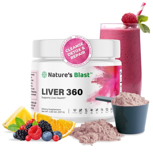 [BRSRA2Y6OEAQE2Q6] Liver360 Liver Cleanse Detox Repair Supplement - Extra Strength Milk Thistle Powder Blend for Fatty Liver Health & Support - 30 Servings
