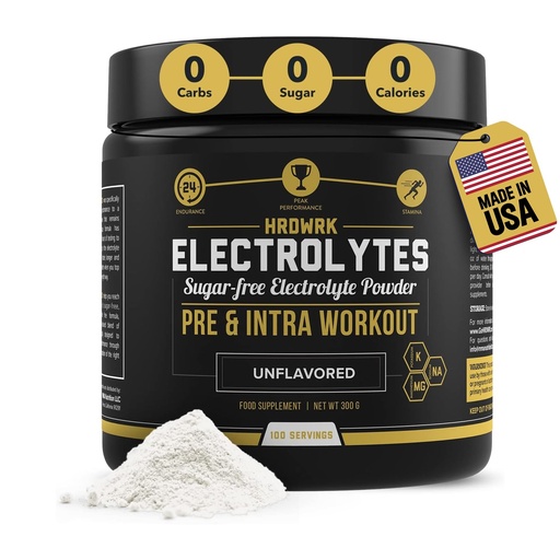 [BRSWGGIKAUMBE23B] MMA Nutrition HRDWRK - 100 Servings Keto Electrolytes Powder Hydration Sugar Free - Electrolyte Powder to Boost Endurance & Reduce Fatigue with Electrolytes Supplement - Maximum Hydration Powder