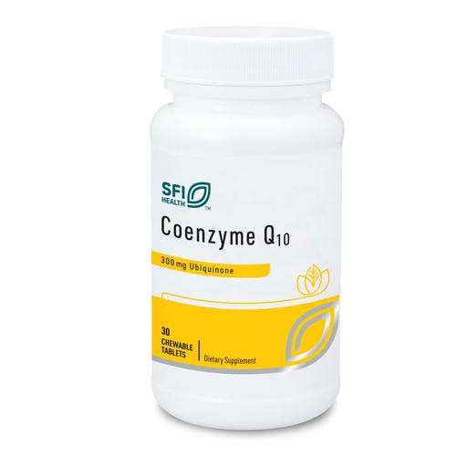 [BRSWIGD3AR7AIAL6] SFI Health Klaire Labs Chewable Coenzyme Q10-300 Milligrams High Strength CoQ10 as Ubiquinone, Emulsified with Vitamin E for Superior Absorption (30 Tablets)