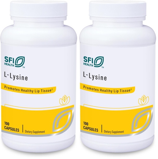 [BRSREAANA4IA2ELV] Klaire Labs SFI Health L-Lysine - 500 Milligrams Essential Amino Acid Support for Immune Health & Collagen Formation, Hypoallergenic & Dairy-Free (100 Capsules) (Pack of 2)