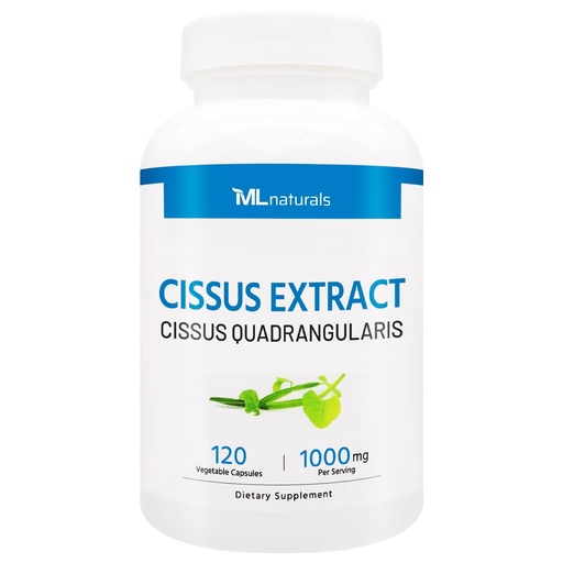 [BRSREBDYCUCROH3G] ML Naturals Cissus Extract 1,000mg (Per Serving) – 120 Vegetable Capsules – Supports Joint & Bone Health – Non-GMO